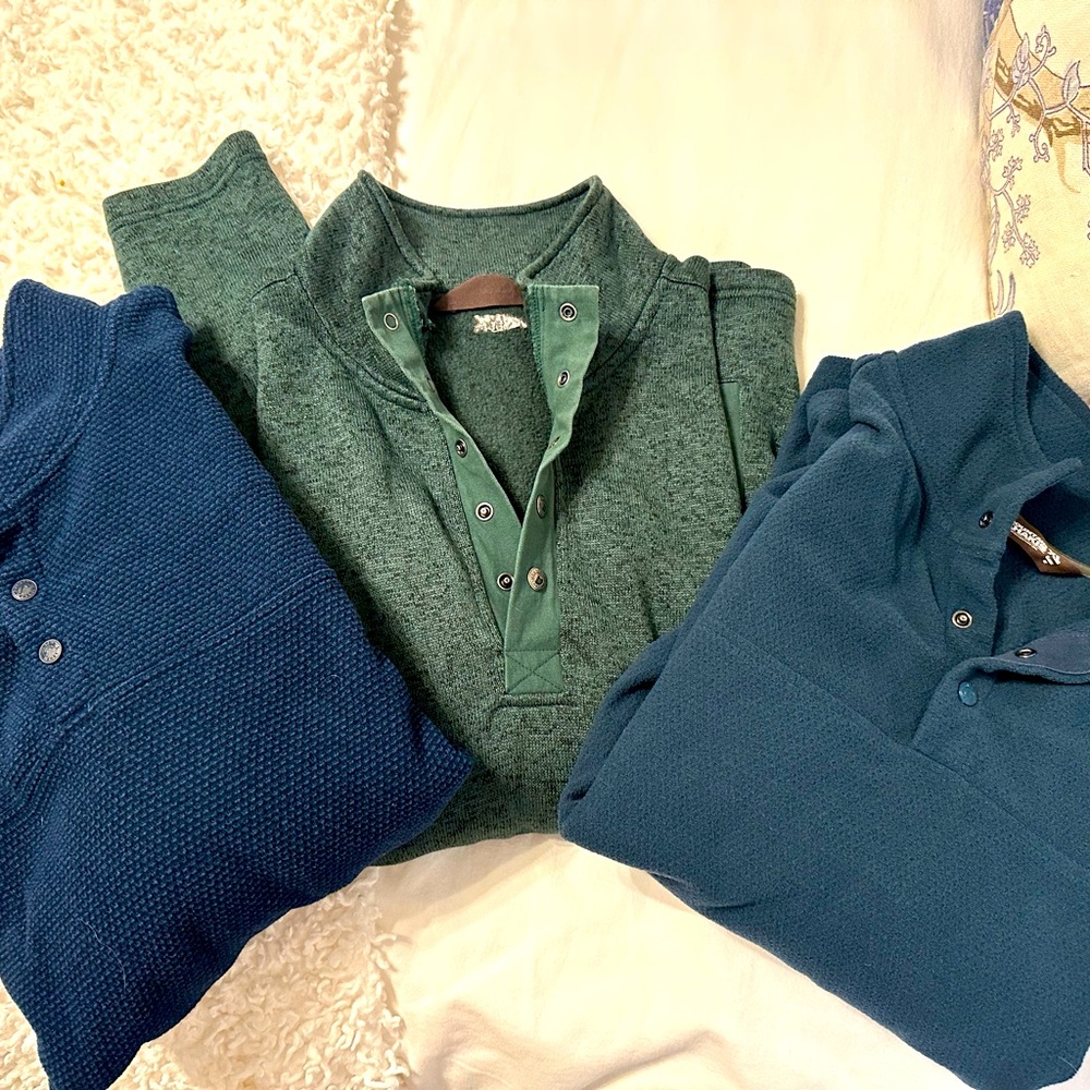 Lot of 3 Mountain Khakis Quarter zip XL pullover